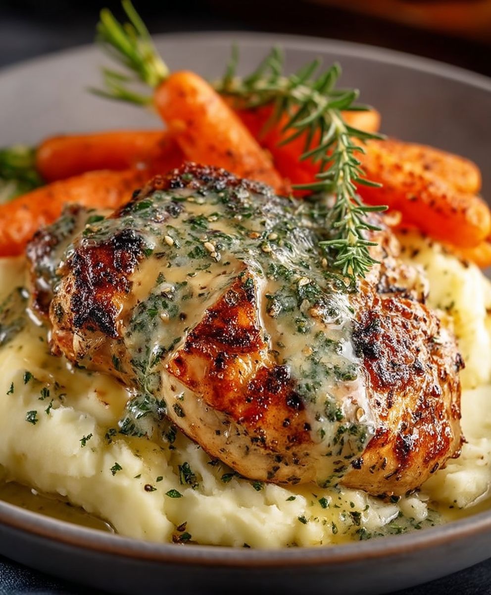 Unwiderstehliches Knoblauch-Kräuter-Hähnchen mit cremigem Kartoffelpüree – Einfaches Wohlfühlessen! image 2