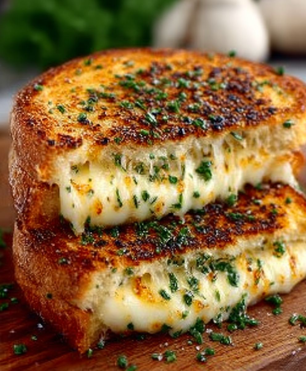 Gegrilltes Käsesandwich mit Knoblauchbrot (in nur 15 Minuten fertig!) – Der ultimative Käse-Mittags-Trick image 2