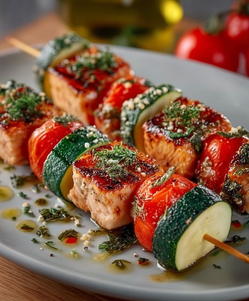 Lachsspieße mit Gemüse: Grill- und gesunde Ernährungsrezepte image 2