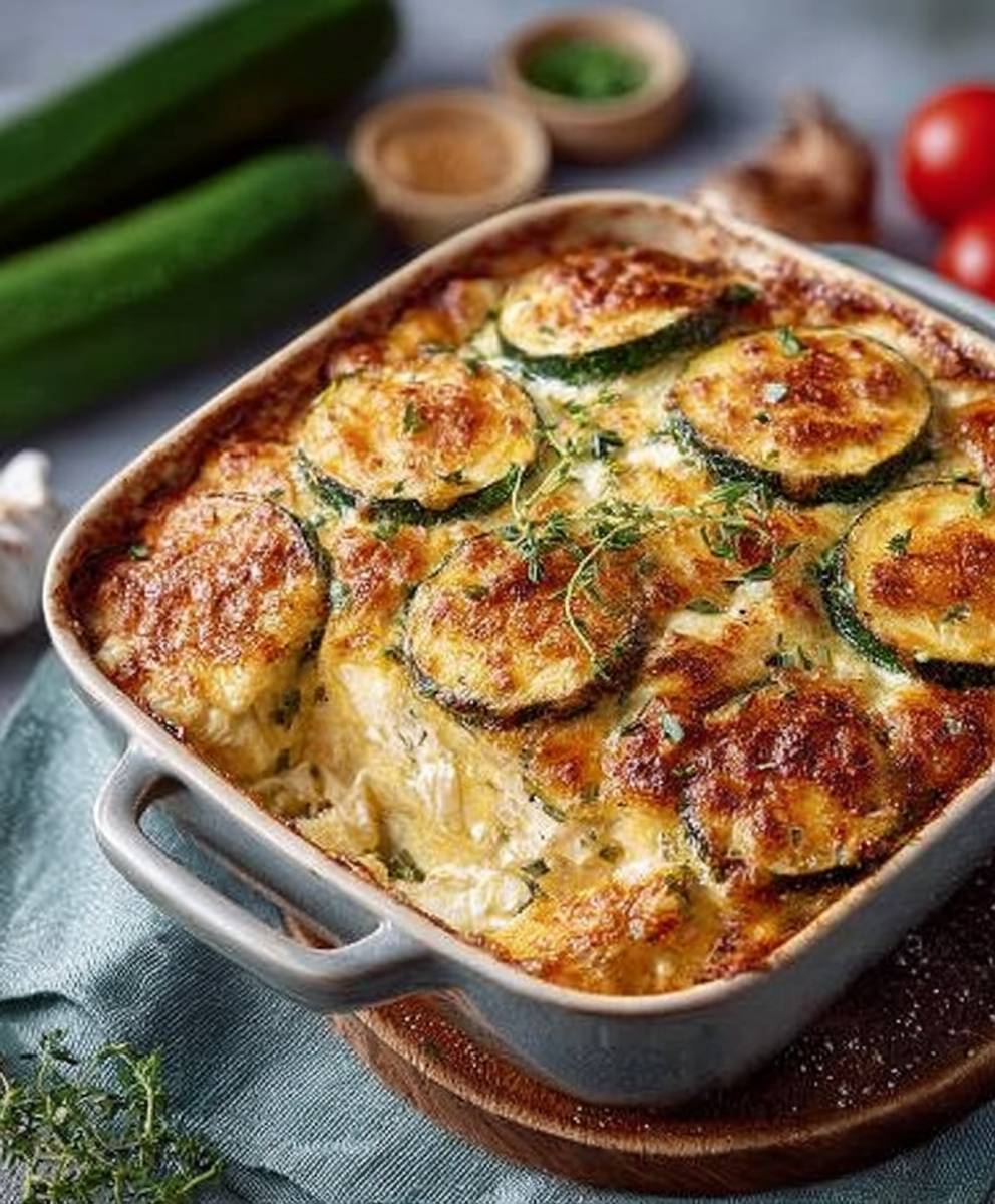 Low Carb Zucchini Feta Auflauf image 2