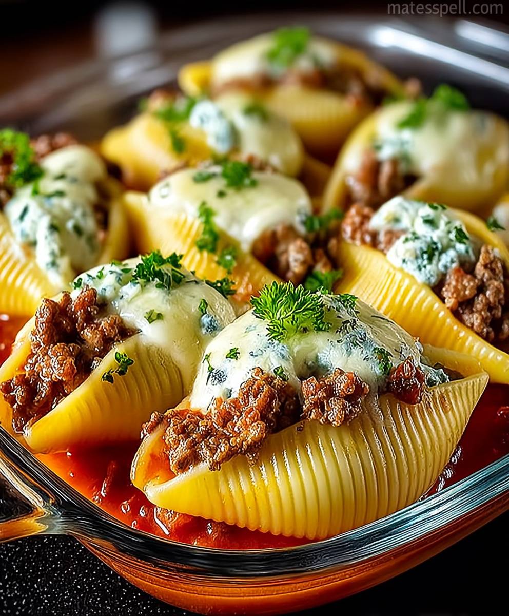 Mit Rindfleisch gefüllte Muschelnudeln mit cremiger Ricotta image 2