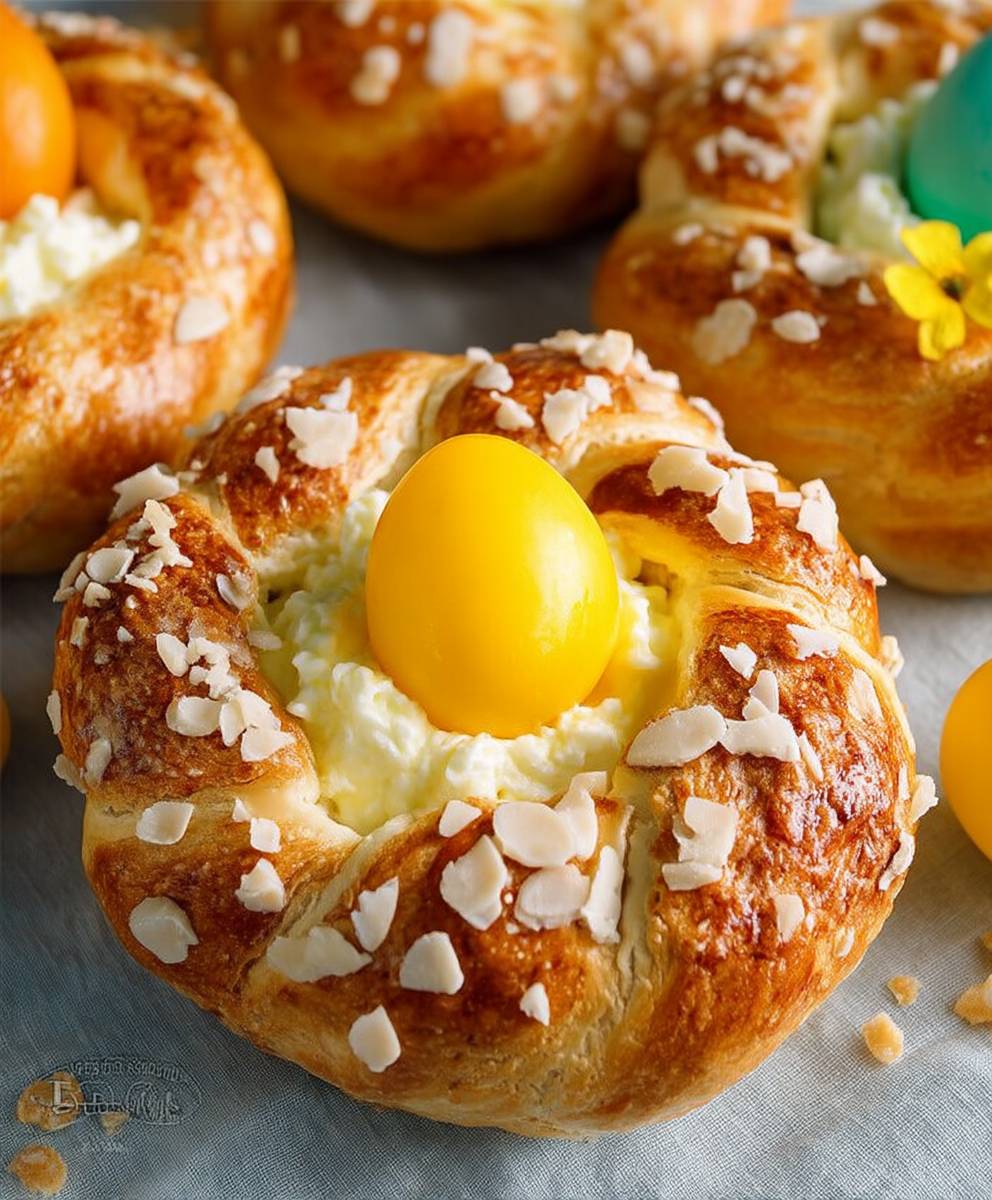 Osternester gefüllt mit Hüttenkäse und Aprikosen – ein einfaches Osterrezept image 2