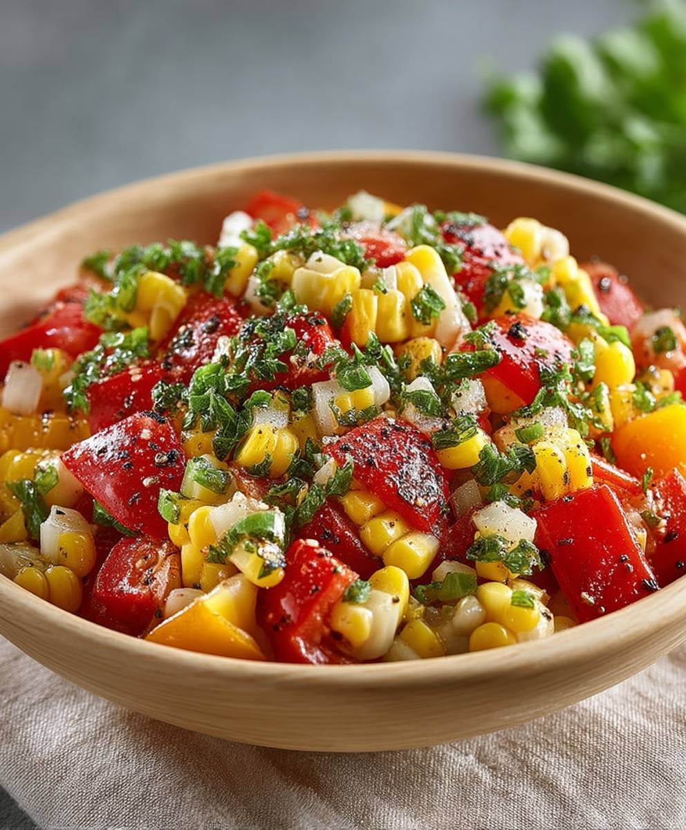 Schneller Salat aus Paprika und Mais zum Grillen image 2