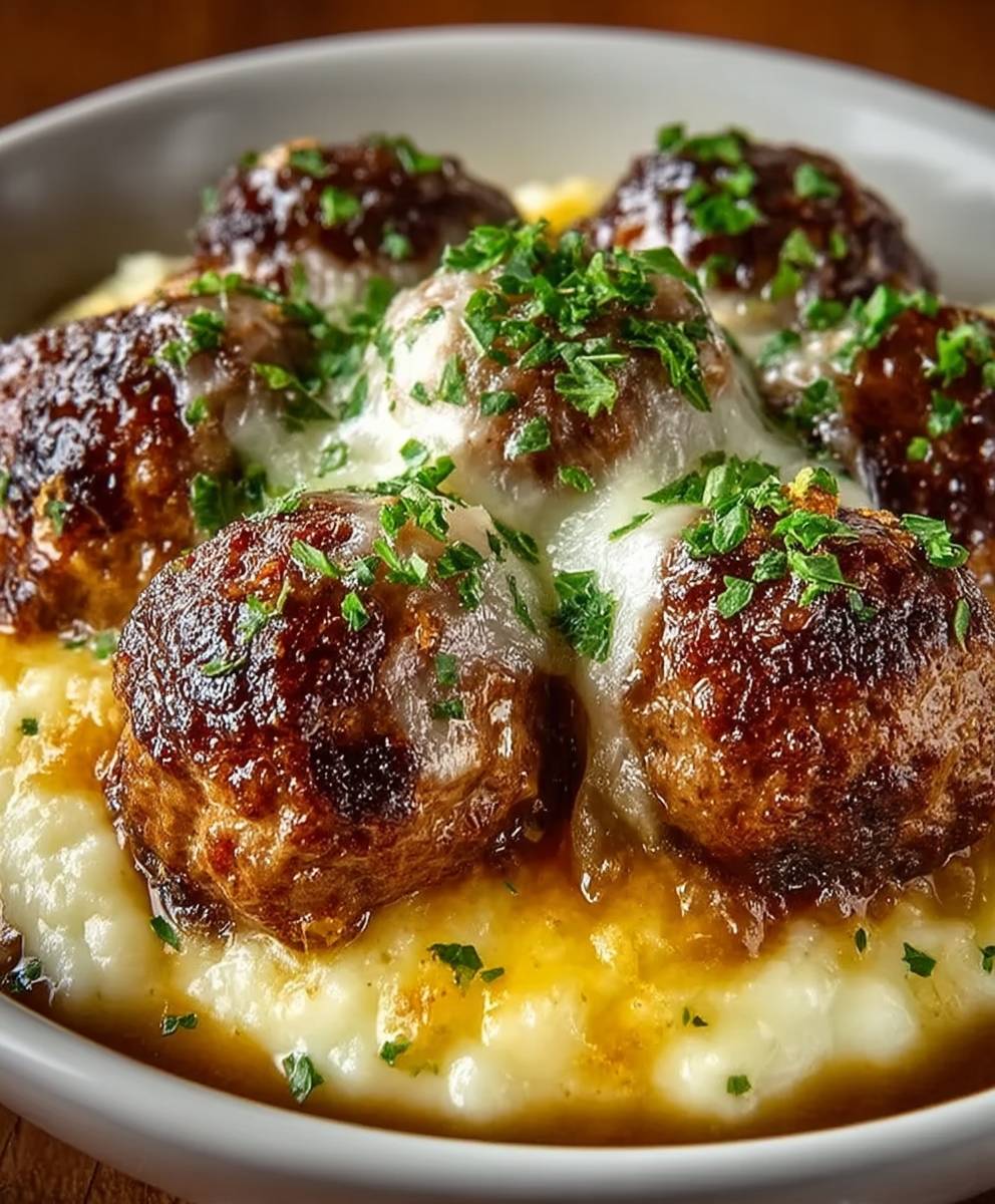 Unwiderstehliches Rezept für französische Zwiebel-Hackbällchen aus dem Schmortopf image 2