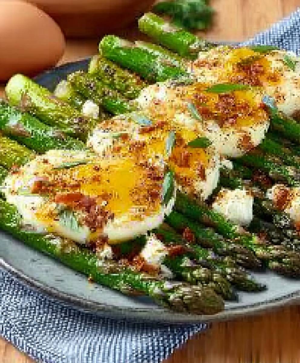 Grüner Spargel mit Eier und Feta image 2