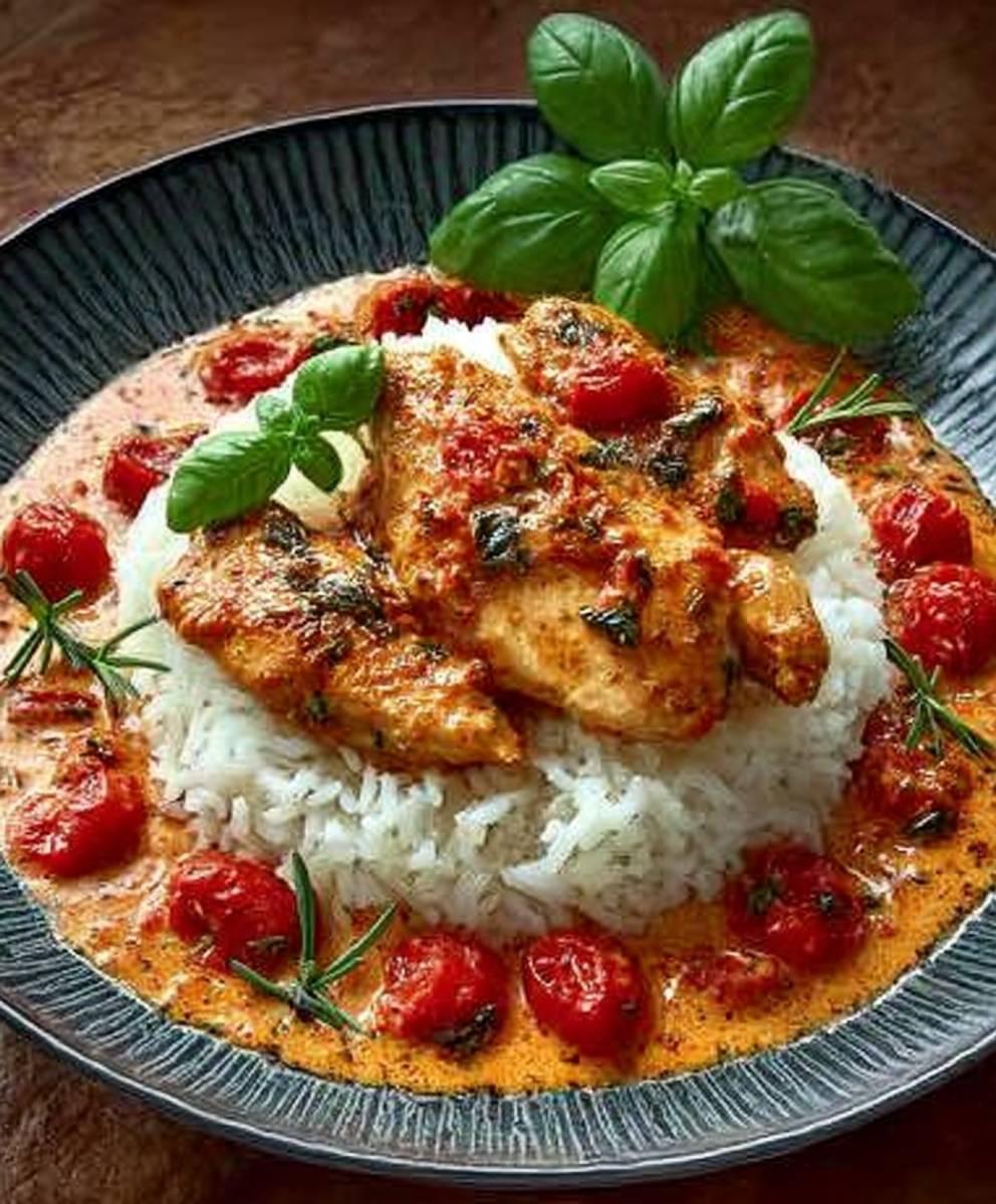 Hähnchen mit Reis und Tomatensoße image 2