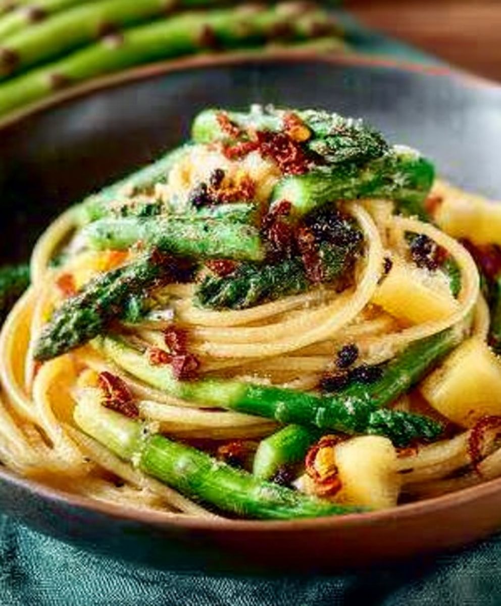 Spargel Pasta mit grünem Spargel - schnelles und einfaches Rezept image 2